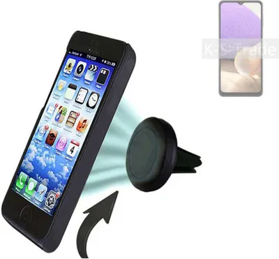 Produktbild von K-S-Trade Kompatibel mit Samsung Galaxy A32 5G Auto Handy Halterung KFZ Halter Lüftungsgitterhalterung Air Vent mount Smartphone Halter