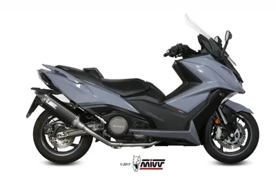 Produktbild von Mivv SPORT Schalldämpfer SPEED EDGE Komplettanlage 2x1 Steel Black für KYMCO AK550 BJ 2017 >