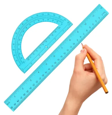 Image de Jeu de rapporteur et de règle pour les mathématiques et l'enseignement