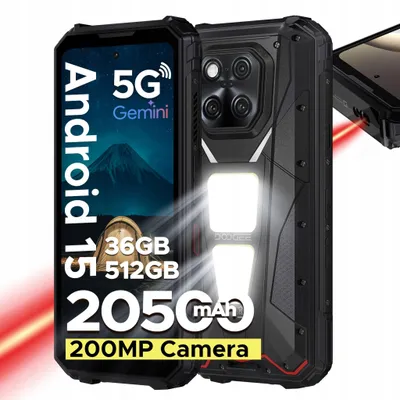 Zdjęcie produktu dla Smartfon DOOGEE V Max LR 5G 16+20 / 512 GB Czarny Armor Black