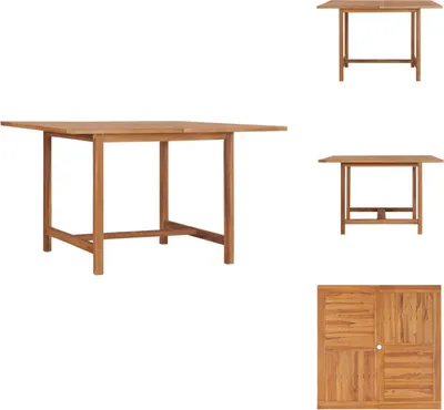 Produktbild von vidaXL Garten-Esstisch 110x110x75 cm Massivholz Teak -  Gartentische