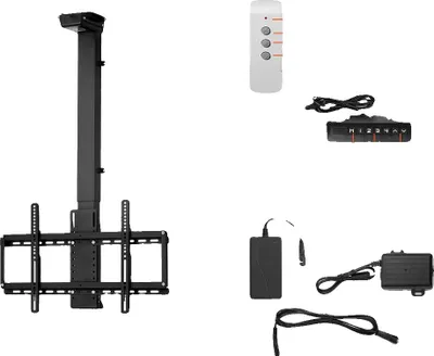Produktbild von Motorisierte TV-Wandhalterung, höhenverstellbar, aus robustem Stahl, Decke 120lbs