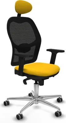 Image de Chaise de bureau avec appui-tête Jorquera Piqueras y Crespo 2D086G1 Jaune