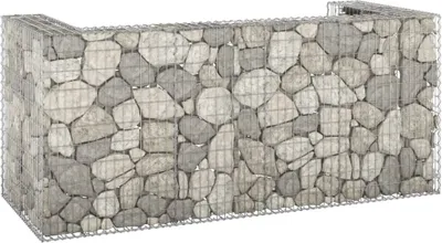 Produktbild von Maison Exclusive - Gabionenwand für Mülltonnen Verzinkter Stahl 254x100x110 cm