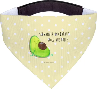 Produktbild von Mr. & Mrs. Panda Hundehalstuch Avocado Schwangerschaft - Gelb Pastell - Geschenk, Geburt, Hunde Halstuch, Babyparty, Für, Liebe, Wunder, Tuch, Hund