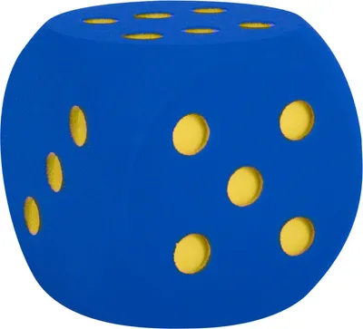 Image de Cube en mousse Volley, bleu, 30 cm