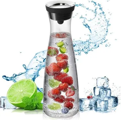 Produktbild von Famanu Glaskaraffe 1200 ml - Borosilikatglas