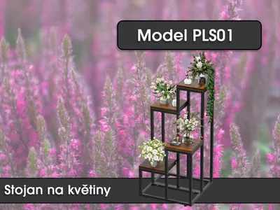 Obrázek produktu pro Stojan na květiny PLS01, 71 x 30 x 30 cm