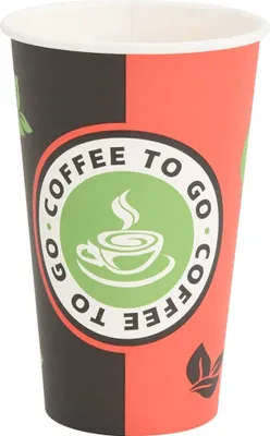 Produktbild von vidaXL Pappbecher 1000 Stk. 16oz 400ml Rot und Schwarz