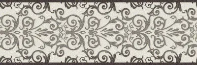 Produktbild von Versace Home Bordüre Barock Struktur weiß anthrazit 93547-2