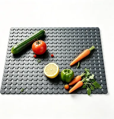 Produktbild von Silikon- und PVC-Spülbeckenmatte für die Küche, zuschneidbare Schutzmatte für Spülbecken, 31 x 27.5 cm, Waschbeckenmatte für die Küchenspüle