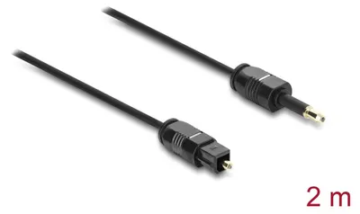 Obrázok produktu pre DeLOCK 90920, Toslink, Samec, Mini-TOSLINK, Samec, 2 m, Čierna