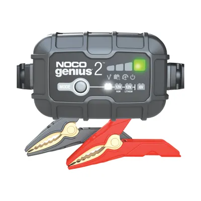 Produktbild von NOCO GENIUS2: 2A Intelligentes Batterieladegerät, 6V/12V Ladegerät, Erhaltungsladegerät und Desulfator mit Temperaturkompensation