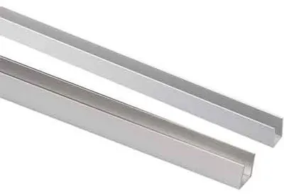 Immagine prodotto di PROFILO PER RIVESTIMENTI TIPO 'U' 10x15x1 mm - satinato - barra 2 mt