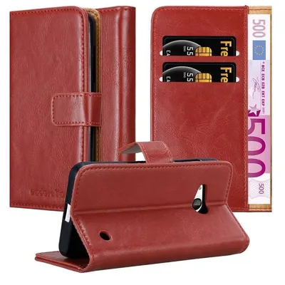 Image de Cadorabo Housse pour Nokia Lumia 550 Housse rouge pour téléphone portable Housse Book Case Etui Luxury