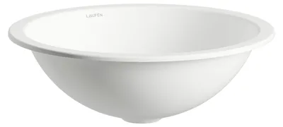 Image de LAUFEN FORM Lavabo à encastrer par le bas, rond, sans trou pour robinet, sans trop-plein, 400x400x140mm, H513FM30001121
