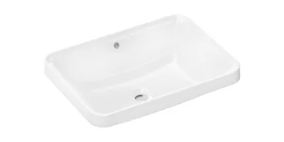 Zdjęcie produktu dla hansgrohe Xuniva Q umywalka do zabudowy, SmartClean, z przelewem, bez otworu na baterię, 550x400 mm, biała, 61066450