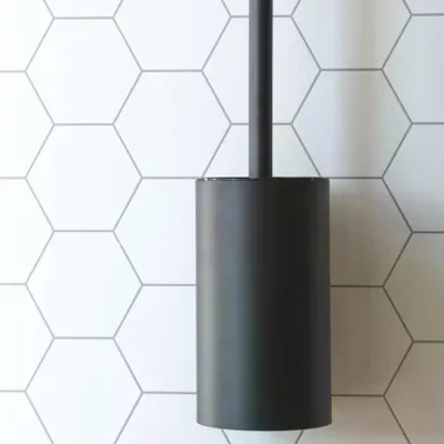 Produktbild von Smedbo WC-Bürste mit Behälter, Schwarz, Selbstklebend. BB1035