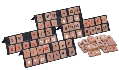 Image de Philos Rummy Jeu - Pions en bois Jeu de famille