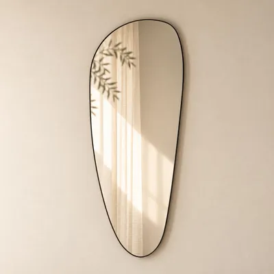 Produktbild von Indore Home – Spiegel Dean – organische Form – asymmetrisch – Wandspiegel – 120 cm – schwarz