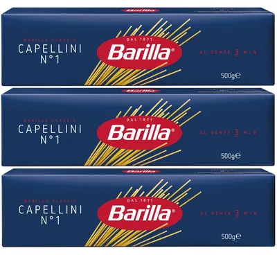 Produktbild von Barilla Nudeln Capellini Nummer 1 Hartweizengrieß 500g 3er Pack