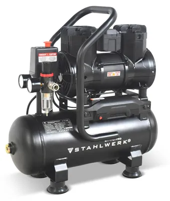 Immagine prodotto di Compressore d'aria - Serbatoio da 10 litri - Compressore senza olio - 8 bar - Potenza di 1,45 kW