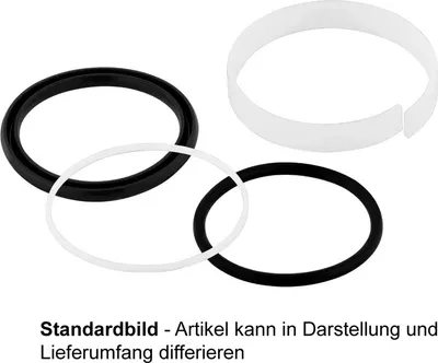 A set of seals and rings for a faucet.