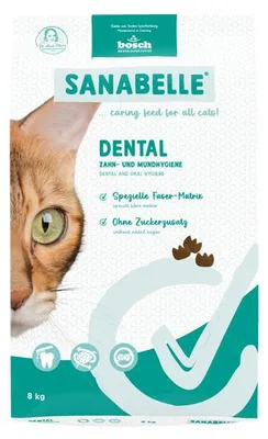 Produktbild von Bosch Sanabelle Dental Katzenfutter Alleinfuttermittel für ausgewachsene Katzen 8 kg