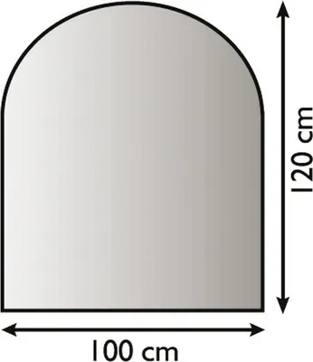 Produktbild von Metallbodenplatte Funkenschutzplatte 3 verschiedene Designs 100cm x 120cm