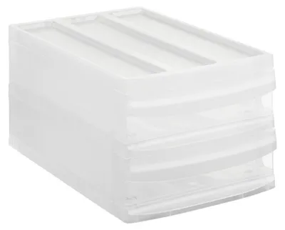 Produktbild von Rotho Schubladenbox M Duo SYSTEMIX zwei Schubladen je 4.5 L - Aufbewahrungsbox 39,5 x 25,5 x 20,3 cm - Organizer aus Kunststoff - Organizer stapelbar und erweiterbar
