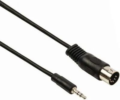 Immagine prodotto di Allteq ALTQ-JACK-B-ADAP-018, DIN (5 pin), maschio, 3,5 mm, maschio, 1 m, nero