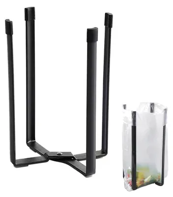 Image de Porte-bouteilles, 21 x 13 cm, porte-bouteilles pour égoutter les bouteilles, porte-bouteilles pour 4 bouteilles, pliable, support multifonctionnel pour la cuisine (noir)