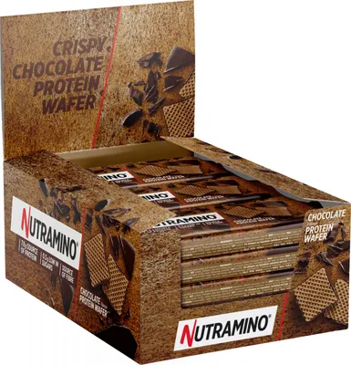 Produktbild von Nutramino Protein Wafer (12x39g) Chocolate - Riegel - Protein-Riegel
