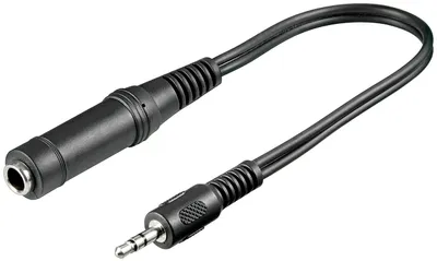 Obrázok produktu pre Goobay 50470, 3.5mm, Samec, 6.35mm, Samica, 0,2 m, Čierna