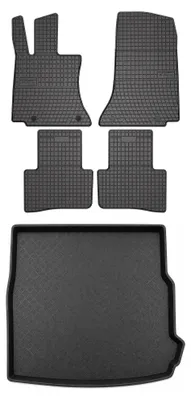 Produktbild von Gummimatten + Kofferraumwanne für Mercedes-Benz Klasa C W206 2021- (Limousine) – Schwarz, passgenau – Wielganizator SolidPRO
