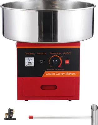 Immagine prodotto di Macchina per zucchero filato, potenza 1000W, controllo della temperatura, rosso