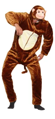 Produktbild von Affenkostüm Deluxe mit Kapuze für Karneval Größe M