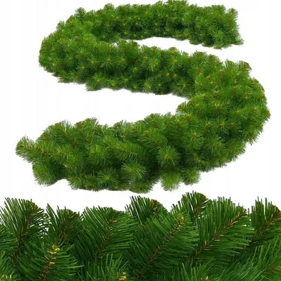 Produktbild von Weihnachtsgirlande Tannengirlande Grün Weihnachtsdeko -Tannen Girlande als Weihanachtskranz - Weihnachtsdeko aussen, innen 275cm (300 Spitzen)