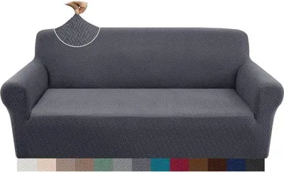 Produktbild von Famanu Bankbezug Universell Elastisch - Jacquard - 3-Sitzer - Grau