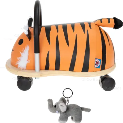 Produktbild von Rutscher Set 2 Teile  Wheely Bug Rutschfahrzeug Kinderfahrzeug Kinder Mädchen Jungen ab 1,5 Jahren Wheelybug klein Tiger + Elefant Figur