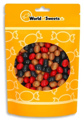 Produktbild von agilus dragees Salmitos schwarz-rot-gold 200g, KI-generiertes Bild