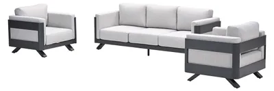 Produktbild von Garden Impressions Realdo Lounge-Sofa-Set – Carbon Black – Valley Sand