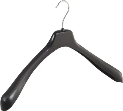 Produktbild von Kleiderbügel 50 cm, 20 Stück, Kunststoff, schwarz, 360° drehbarer Haken, für Kleiderschrank