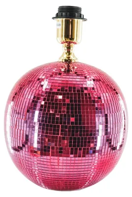 Immagine prodotto di Lampada - Palla da discoteca - Vetro - Rosa - 20x20x20 cm