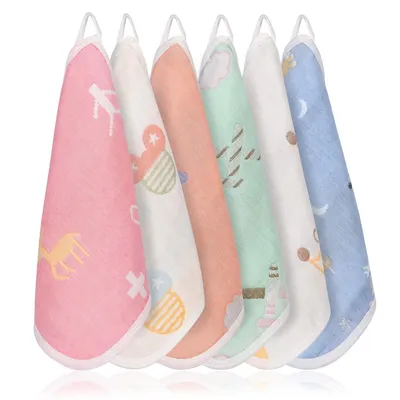 Produktbild von Baby Musselin Waschlappen, 6 Stš¹ck Baumwolle Baby Waschlappen, Mehrzweck Baby Handtš¹cher Set, Waschlappen Kinder fš¹r Neugeborene,Saugf?hig, 25 * 25cm