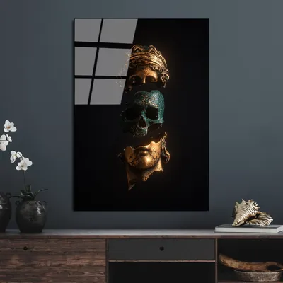 Obrázok produktu pre Wallity, UV-125 70 x 100, Dekoratívny obraz z tvrdeného skla, 100 % tvrdené sklo, Viacfarebné, 70 x 100 cm