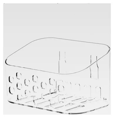 Produktbild von Duschablagen, Selbstklebender Duschkorb, Duschkorb ohne Bohren, Badregal Wandablage Organizer mit Haken für Dusche, Küche und Badezimmer, Transparent