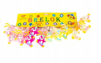 Produktbild von 12er Set Gummi Schlüsselanhänger Hase - Süße Kaninchen Anhänger für Taschen & Deko