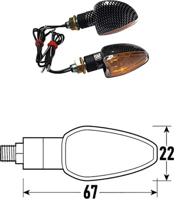 Produktbild von Bcr Arrow Blinker Für Motorräder Golden  Golden One Size