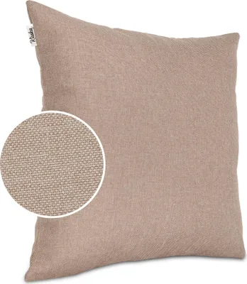 Produktbild von Dekokissen 40x40cm Kissenhülle ohne Füllung Kissenbezug mit Reißverschluss Tizi Leinen-Optik Uni Beige